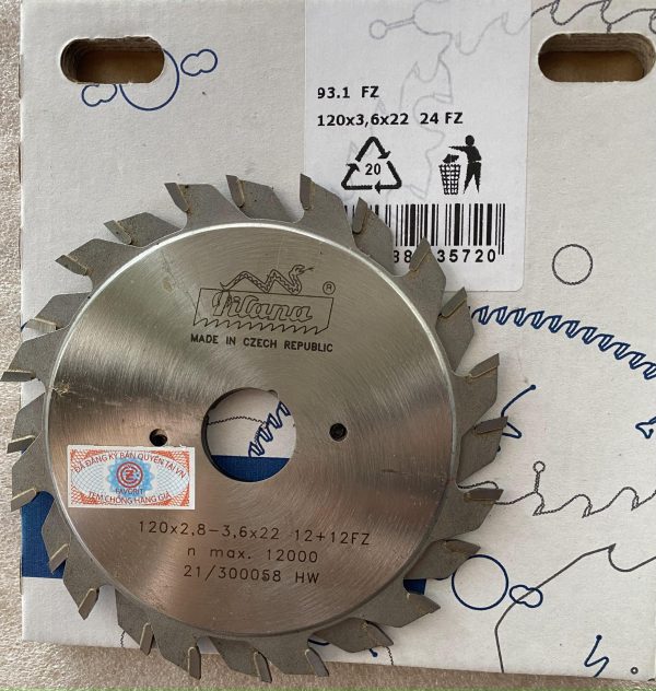 Lưỡi Cưa Hợp Kim PILANA 120x2.8-3.6x22 12+12FZ