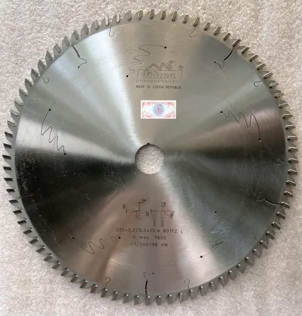 Lưỡi Cưa Hợp Kim PILANA 250x3.2/2.2x25.4 80TFZL - Ảnh 2