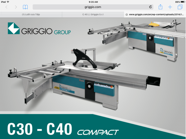 Máy Cưa Bàn Trượt GRIGGIO Ý - C40
